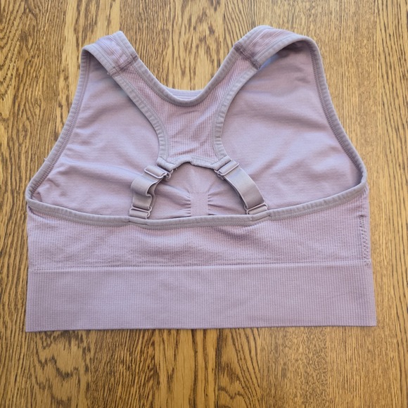 RYKA Size‎ M 2 PACK Sports Bra Adjustable Straps Lavender & White Full Coverage - Picture 10 of 12